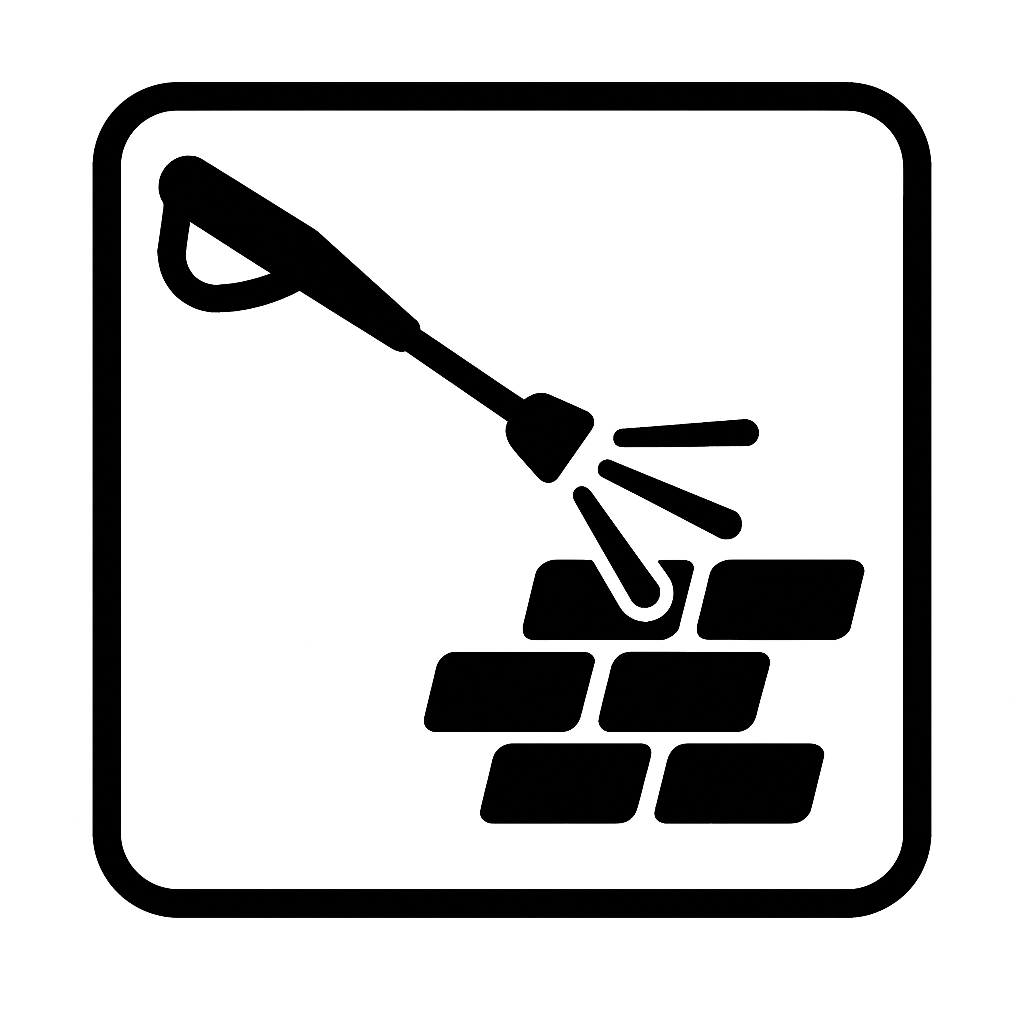 Hogedrukreinigen pictogram